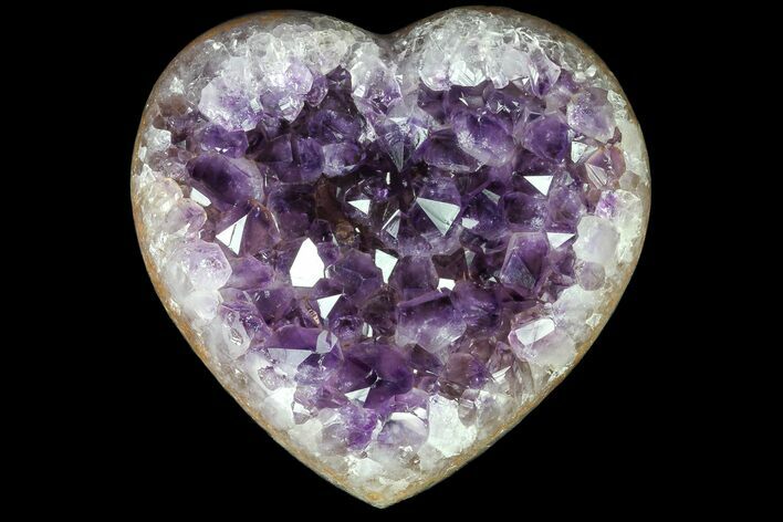 Purple Amethyst Crystal Heart - Uruguay #76795